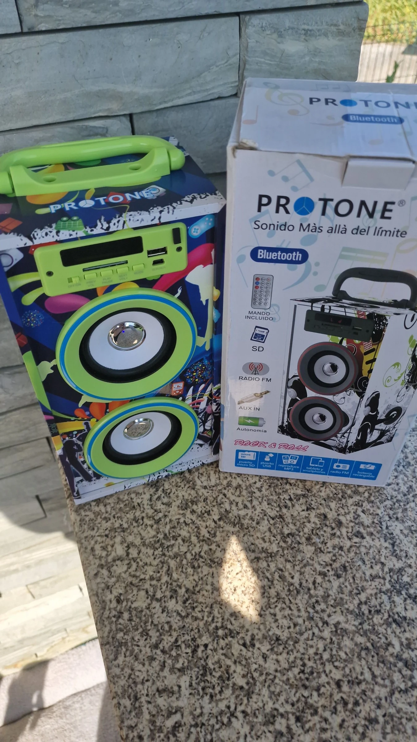 Draagbare Bluetooth-kolom Protone met graffiti-patroon – photo 6